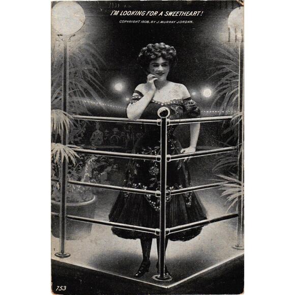 1912 I Am Looking For a Sweetheart! J Murray Jordan 1908 No 753 Postcard Posted - Picture 1 of 2